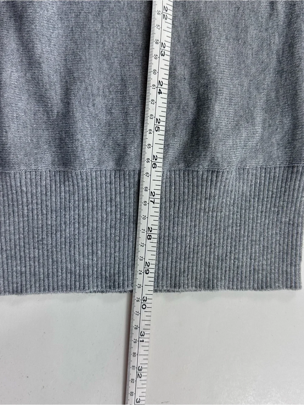 Michael Kors Heather Gray Cowl Neck Tunic Sweater Zipper Sleeves